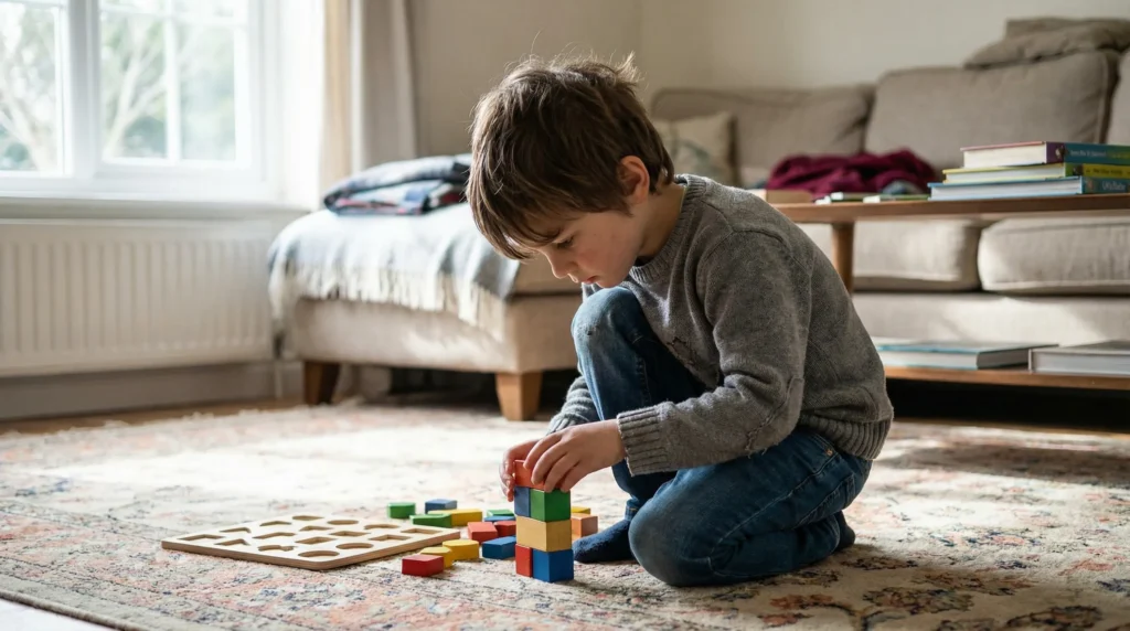jongen-speelt-met-houten-blokken
