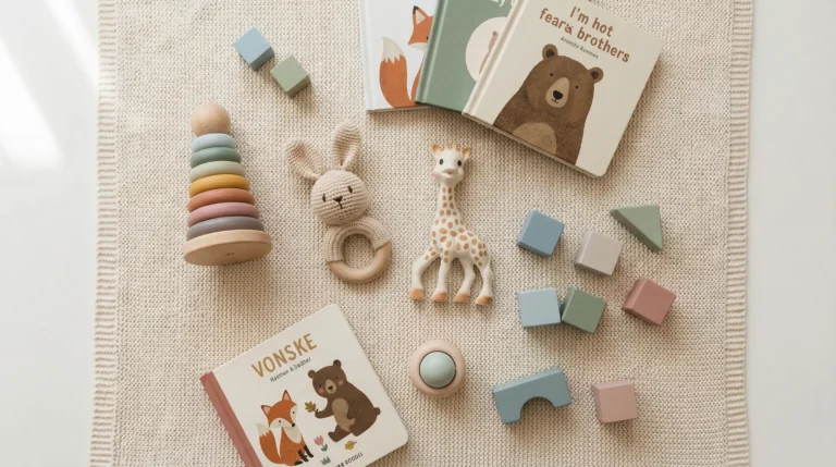baby cadeaus op een vloerkleed